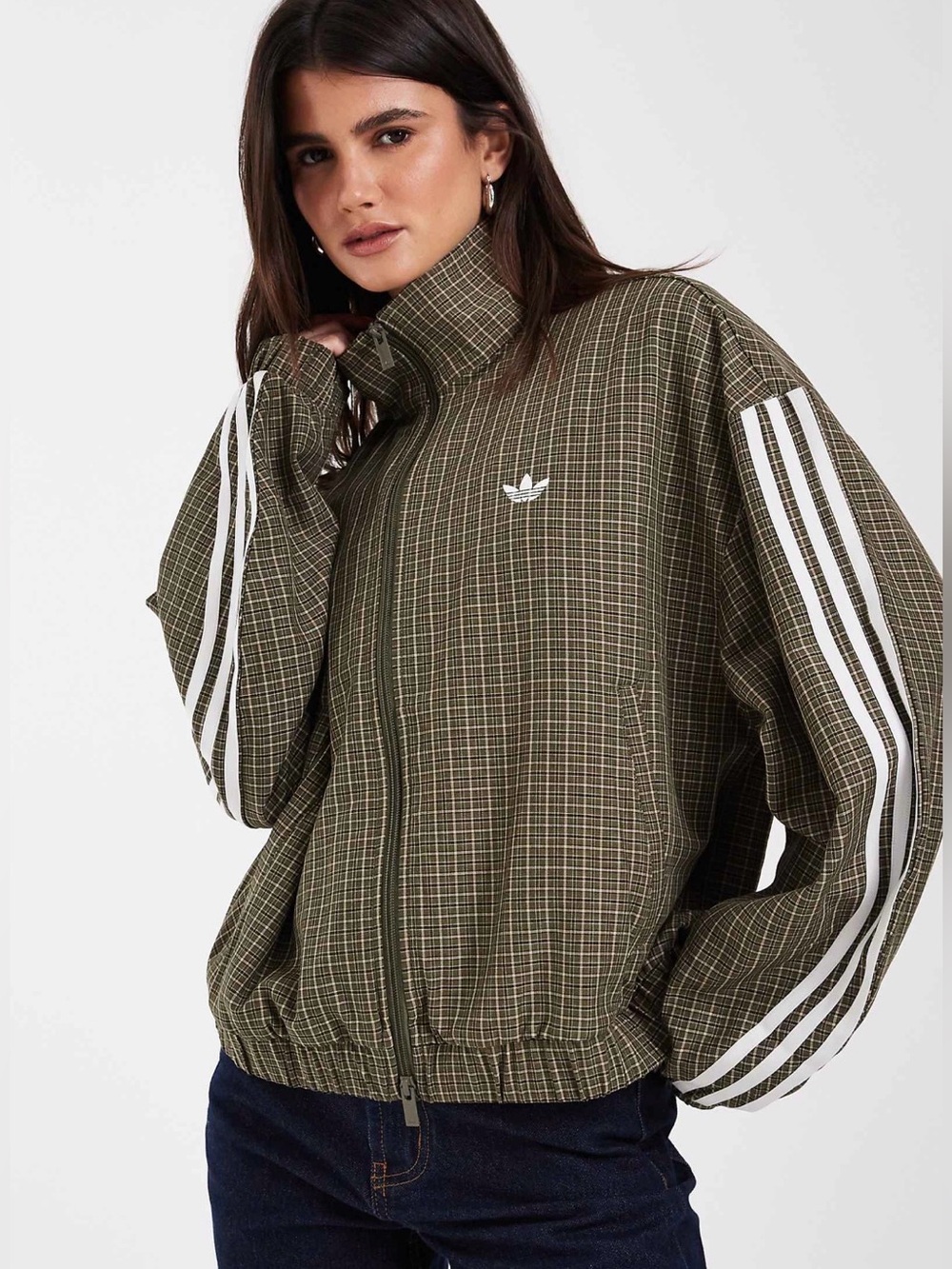 NWT adidas Originals funnel neck track top in Olive Strada